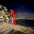 A Cetara la Torre Vicereale illuminata di rosso per la Giornata Internazionale contro la violenza sulle donne