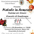 A Maiori Natale solidale: domenica 20 concerto per lotta contro il cancro 