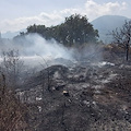 Allarme incendio a Cava: in fumo un ettaro di vegetazione in località San Felice