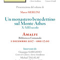 Amalfi: 1° dicembre presentazione del volume di Marco Merlini sul monastero “anomalo” del Monte Athos