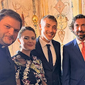 Andrea Pirlo in Costa d'Amalfi: è testimone al matrimonio di Antonio e Francesca a Conca dei Marini/FOTO