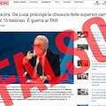 Campania, De Luca prolunga chiusura delle superiori. La bufala fa il giro del web