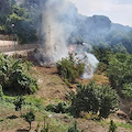 Cava de' Tirreni: incendio in località San Giovanni 