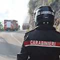 Conca dei Marini, fiamme lambiscono la ex Statale 366 Agerolina /foto /video