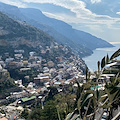 Domenica delle Palme a Positano. Don Giulio benedice i rami d'ulivo dal terrazzo della Chiesa Nuova /Video