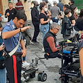 Eugenio Mastrandrea sul set di Atrani: l’attore interpreta un carabiniere in “The Equalizer 3”