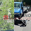 Incidente a Maiori, due persone a bordo di scooter finiscono sotto la sede stradale