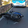 Incidente a Minori, scooter contro camion: nessun ferito 