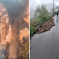 L’allerta “arancione” fa danni in Costa d’Amalfi: strada franata a Scala e fiume di fango a Positano