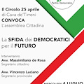 "La sfida dei democratici per il futuro": 4 luglio assemblea cittadina a Cava de' Tirreni 