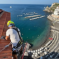 Lavori alla cupola ad Atrani: Fabio Fusco e Antonino De Simone impegnati nel ripristino della Collegiata di Santa Maria Maddalena