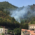 Maiori, incendio in località Santa Caterina [FOTO]