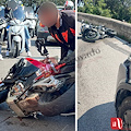 Maiori, scontro tra due motociclette. Centauro in ospedale e traffico in tilt /Foto