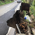 Maltempo: cede la strada a Corbara, Sindaco vieta transito a mezzi pesanti [FOTO]