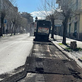 Manutenzione stradale, lavori in corso a Cava de' Tirreni 