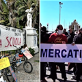 Mercati e scuole chiuse, a Napoli ambulanti e comitati no Dad protestano contro De Luca