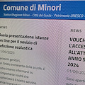 Minori, al via prenotazione online servizio mensa scolastica: vecchi buoni cartacei non andranno persi