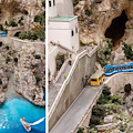 Nel "Miniatur Wunderland" di Amburgo una scena di vita quotidiana in Costa d’Amalfi: due bus “incastrati” tra i tornanti della Divina