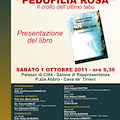 "Pedofilia Rosa", il 1° ottobre la presentazione a Palazzo di Città