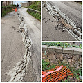 Piogge, a Ravello danni a Casa Rossa. Strada spaccata in due, rischio crollo [FOTO]