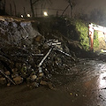 Piogge torrenziali, a Corbara muro di contenimento frana sulla strada [FOTO]