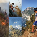 Positano, cittadini aiutano Vigili del Fuoco a spegnere l'incendio in una corsa contro il tempo /VIDEO