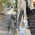 Positano, proseguono i lavori di sistemazione di scale e stradine