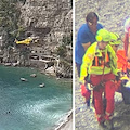 Positano, turista rischia di annegare: trasferito in ospedale con l'elicottero / FOTO 