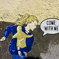 Przemyśl, la nuova opera della street artist Laika dal titolo "Come with me - All Refugees Welcome"