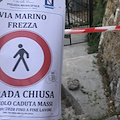 Ravello: masso si stacca da costone e si schianta su Via Marino Frezza, residenti scrivono al Sindaco