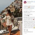 Ritorno a Positano per la fashion blogger Mimi Ikonn, co-fondatrice di Luxy Hair 