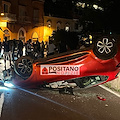 Rocambolesco incidente a Positano: auto si capotta, illesi gli occupanti /foto