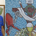 "Sacralità", il mosaico di ceramica del minorese Simone Civale alla collettiva d'arte sacra di Gubbio