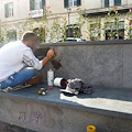 Sanzionato il "graffitaro" di Piazza Abbro