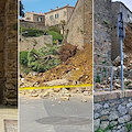 Sgomento a Volterra, crolla una porzione delle mura medievali nei pressi della Porta di San Felice