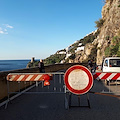 Strada chiusa a Furore, giornata di valutazioni tecniche di Genio Civile e Anas [FOTO]