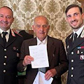 Torchiara, Carabinieri in festa per il 97esimo compleanno dell'ex militare Domenico Greco 