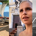 Tour della Costa d’Amalfi per la modella Caroline Daur, a Palazzo Avino per un progetto "top secret"