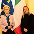 Ursula von der Leyen vola a Palazzo Chigi, ieri l’incontro con Giorgia Meloni