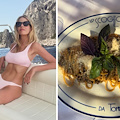 Vacanze a Capri per Alessia Marcuzzi: immancabile la tappa a Nerano da «Tommaso allo Scoglio»