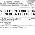 Venerdì 13 settembre interruzione di energia elettrica in via Cristoforo Colombo