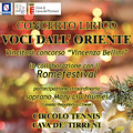 "Voci dall'Oriente", martedì 16 dicembre concerto al Social Tennis