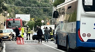 Incidente tra Cetara e Vietri sul Mare: coinvolte due auto 