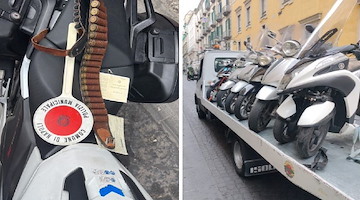 Napoli, recuperato veicolo rubato: all'interno una bandoliera e venti cartucce calibro 12 per fucile da caccia