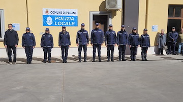 Pagani, giuramenti in Polizia Municipale e conferimenti di grado