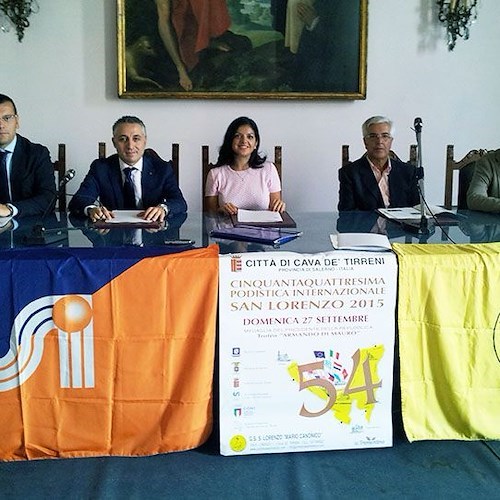 Da sin., Giovanni Scarlino, Enrico Polichetti, Lorena Iuliano, Antonio Del Pomo e Pasquale Scarlino