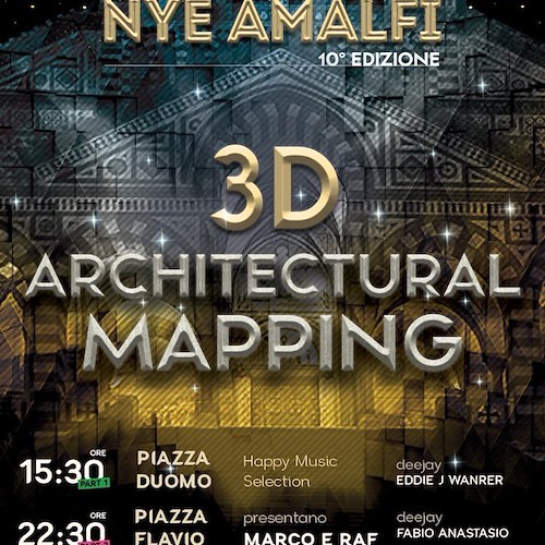 Ad Amalfi torna il Capodanno in piazza: novità 2024 l’Architectural Mapping in 3D