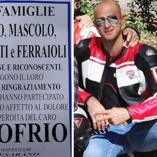 Agerola, morte Onofrio Fusco: le famiglie ringraziano per l'affetto e la vicinanza