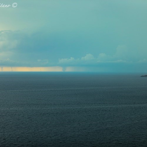 quattro trombe marine a largo di Positano<br />&copy; Fabio Fusco