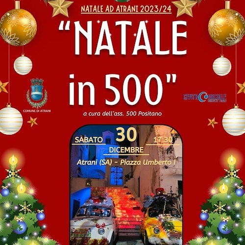 Atrani accoglie le 500 di Positano vestite a tema Natale